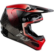 Casco MX FLY RACING Formula S Carbon Protocol carbono rojo y negro