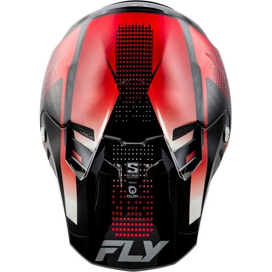 Casco MX FLY RACING Formula S Carbon Protocol carbono rojo y negro