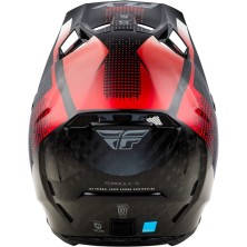 Casco MX FLY RACING Formula S Carbon Protocol carbono rojo y negro