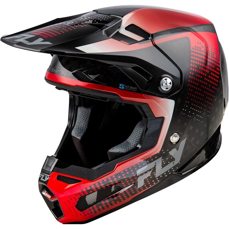 Casco FLY RACING Formula S Carbon Protocol carbono rojo y negro