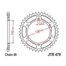 Corona JT sprocket 46 dientes de acero