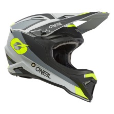 Casco de Cross 1SRS Solid Gris y amarillo fluor O'Neal