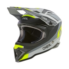 Casco de Cross 1SRS Solid Gris y amarillo fluor O'Neal