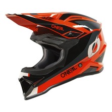 Casco infantil de Cross 1SRS Solid negro y rojo O'Neal