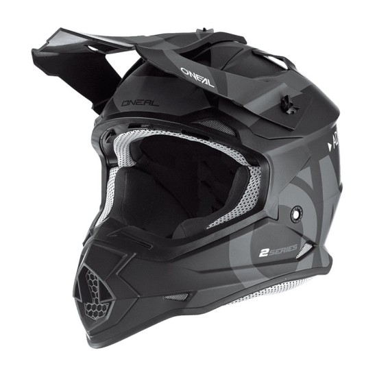 Casco de Cross 2SRS Slick gris y negro O'Neal