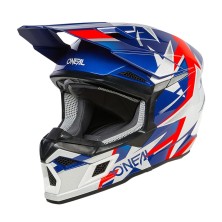 Casco de Cross 3SRS Ride azul, blanco y rojo O'Neal