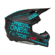 Casco de Cross 3SRS Static negro y azul O'Neal