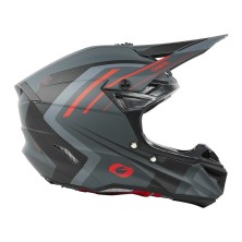 Casco de Cross 5SRS Polyacrylite Spike gris y rojo O'Neal