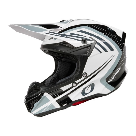 Casco de Cross 5SRS Polyacrylite Spike blanco y negro O'Neal