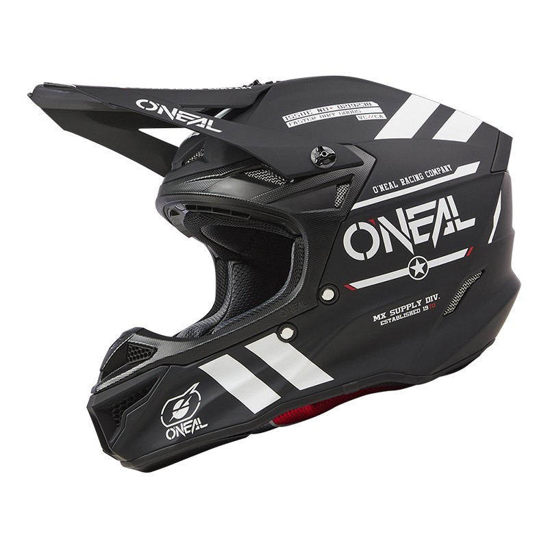 Casco de Cross 5SRS Polyacrylite WARHAWK negro O'Neal