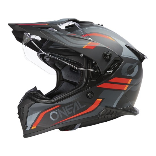 Casco A-SRS Solid negro y rojo O'Neal