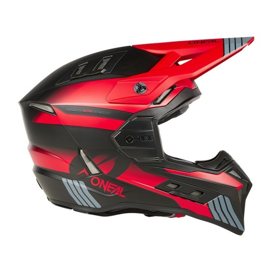 Casco de Cross EX-SRS HITCH negro y rojo O'Neal