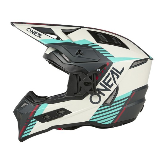 Casco de Cross EX-SRS HITCH gris y azul O'Neal