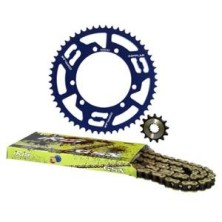 Kit cadena plato piñon Doppler azul 428 Sherco