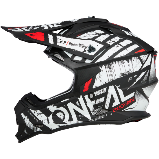 Casco de Cross 2SRS Black/White O'Neal