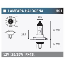 Bombilla Halogena HS1