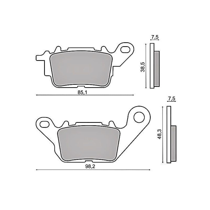 Pastillas de freno delanteras Yamaha N-Max 125/150 hasta 2015