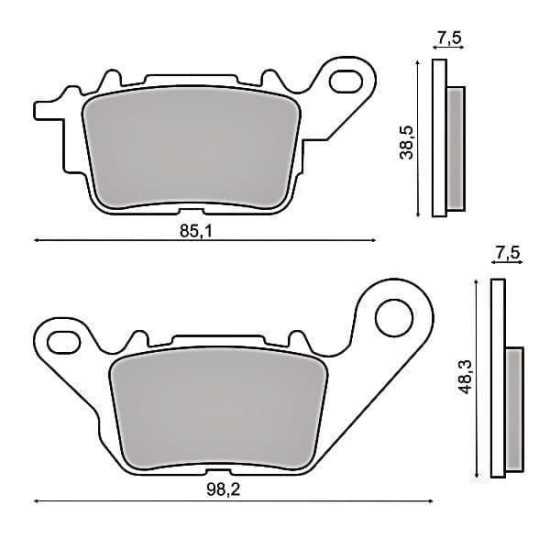 Pastillas de freno delanteras Yamaha N-Max 125/150 hasta 2015