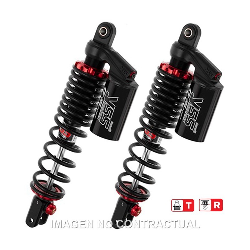 Juego Amortiguadores Traseros YSS Gas Top Line c/Botella superior Yamaha X-Max 300