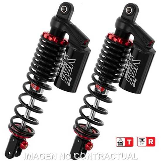 Juego Amortiguadores Traseros YSS Gas Top Line c/Botella superior Yamaha X-Max 300