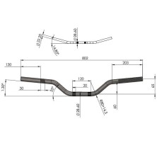 Manillar de aluminio 28mm Noend - gris