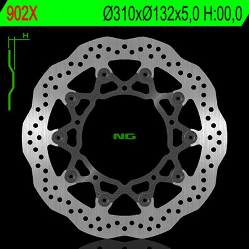 Disco de freno NG BRAKES ondulado flotante 902X