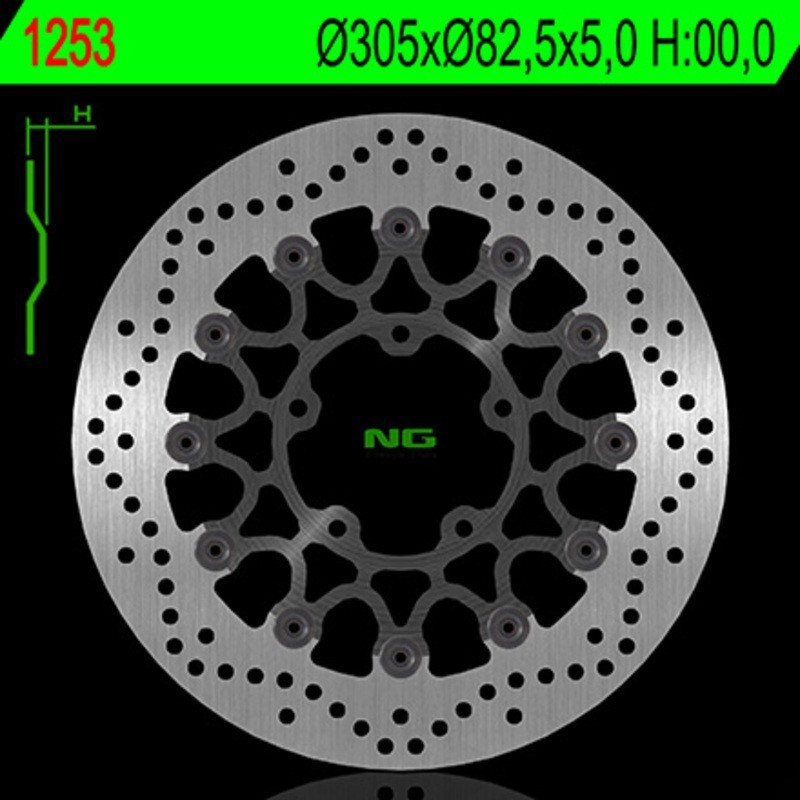Disco de freno NG BRAKES redondo flotante 1253