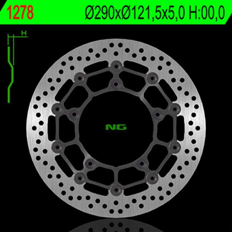 Disco de freno NG BRAKES redondo flotante 1278