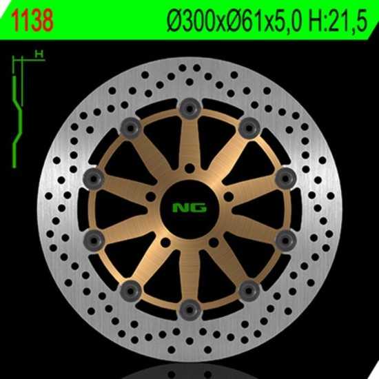 Disco de freno NG BRAKES redondo flotante 1138