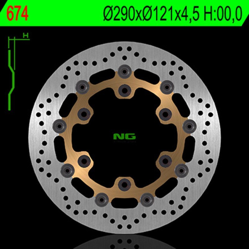 Disco de freno NG BRAKES redondo flotante 674