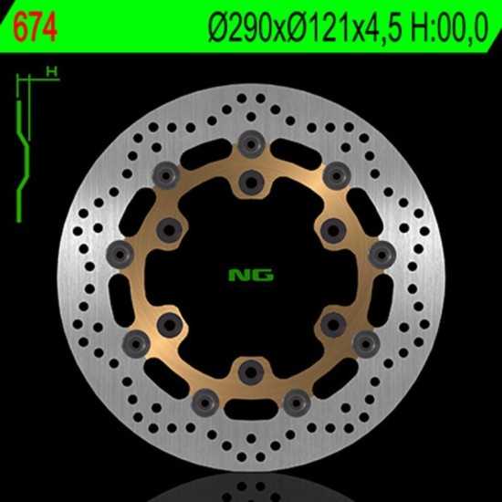 Disco de freno NG BRAKES redondo flotante 674