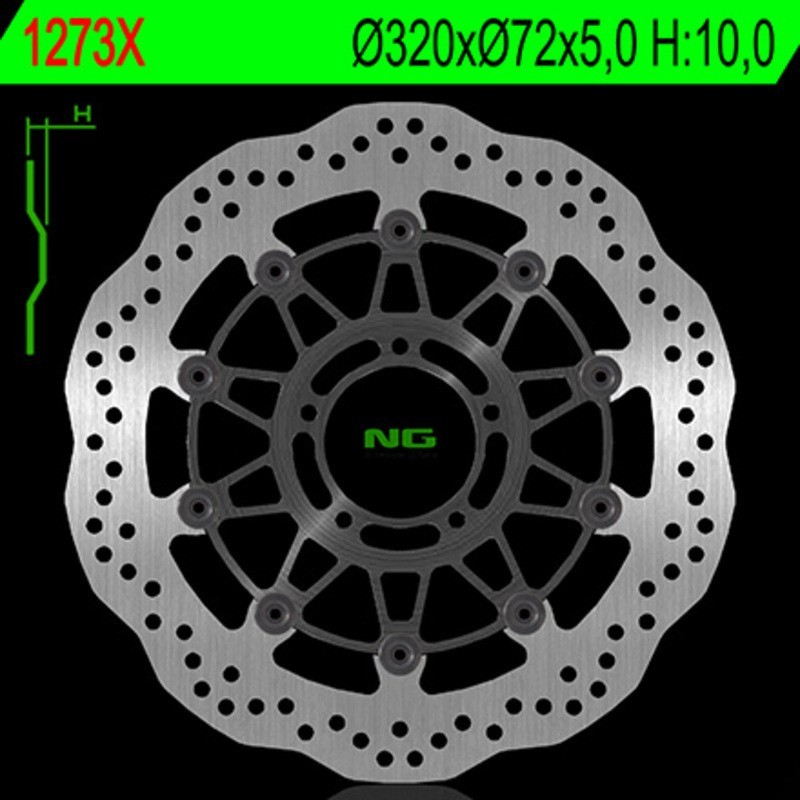 Disco de freno NG BRAKES ondulado flotante 1290X
