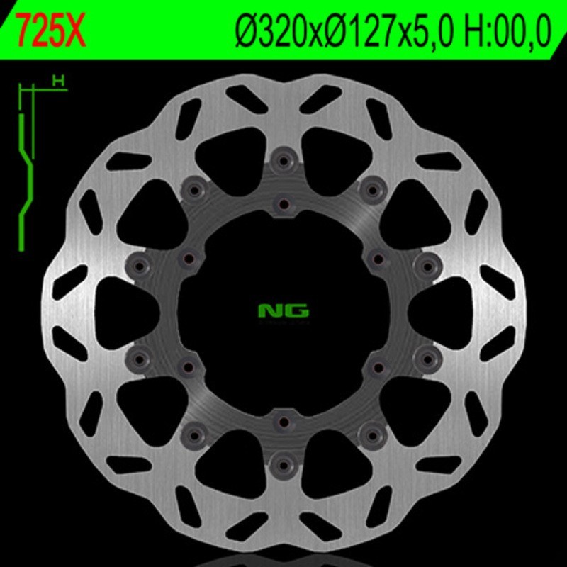 Disco de freno NG BRAKES ondulado flotante 725X
