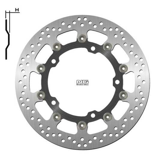 Disco de freno NG BRAKES redondo flotante 1785G