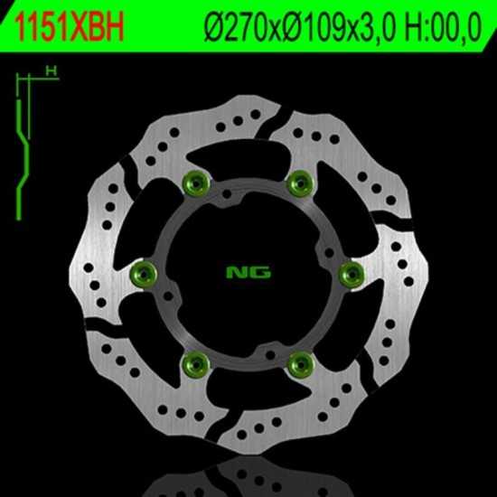 Disco de freno NG BRAKES ondulado flotante 1151XBH