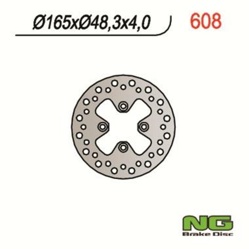 Disco de freno NG BRAKES redondo fijo 608