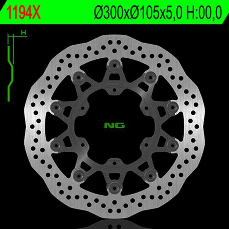 Disco de freno NG BRAKES ondulado flotante 1194X
