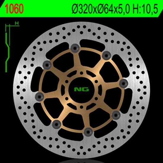 Disco de freno NG BRAKES redondo flotante 1060
