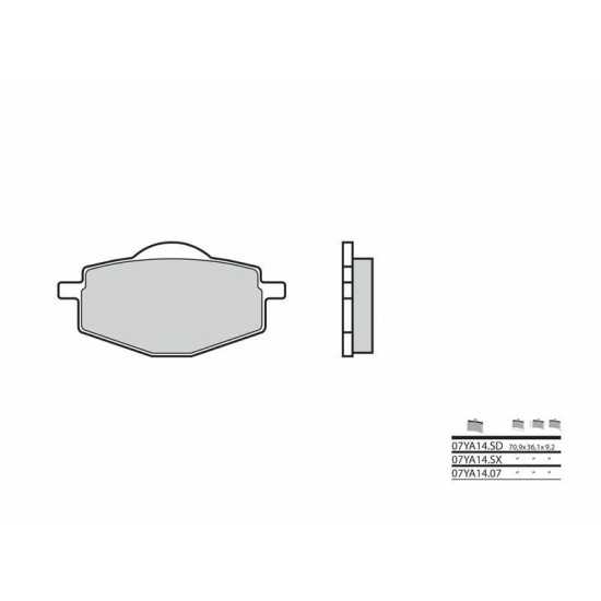 Pastillas de freno organicas Yamaha DT 125cc/ 200cc Brembo