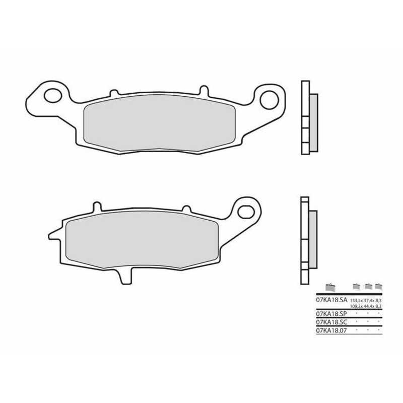 Pastillas de freno organicas Kawasaki 1000 SX Brembo