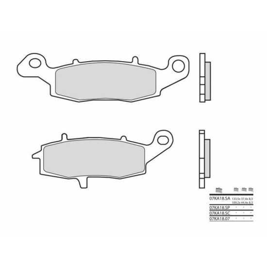 Pastillas de freno organicas Kawasaki 1000 SX Brembo