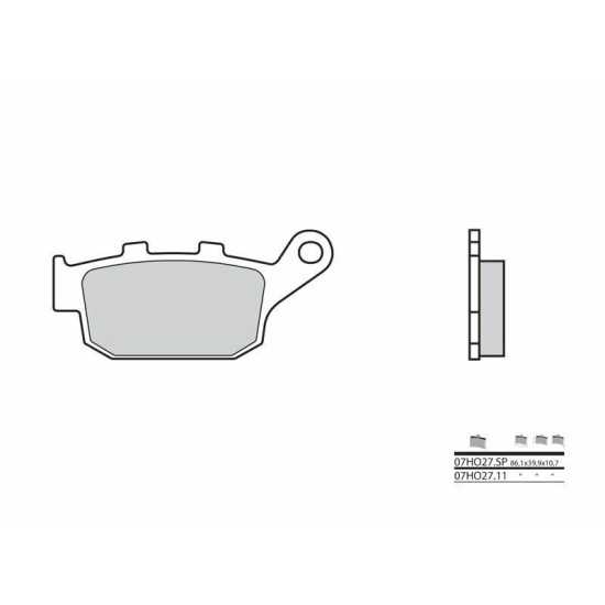 Pastillas de freno organicas Triumph street triple 675 Brembo