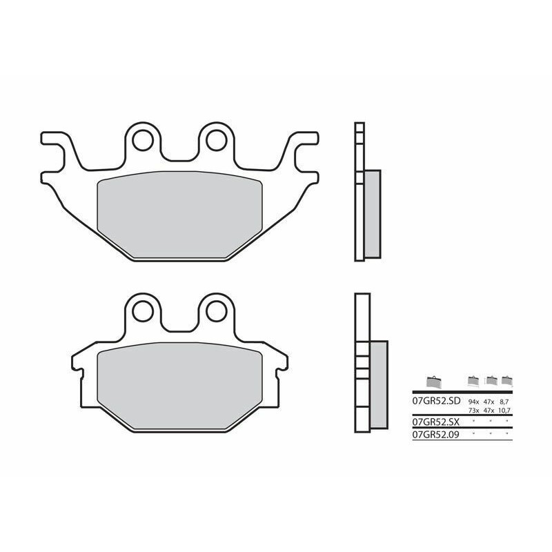 Pastillas de freno sinterizadas Yamaha YZF-R125 Brembo