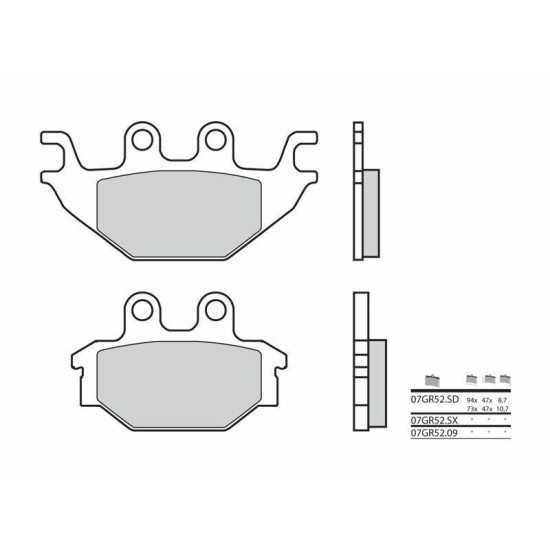Pastillas de freno sinterizadas Yamaha YZF-R125 Brembo
