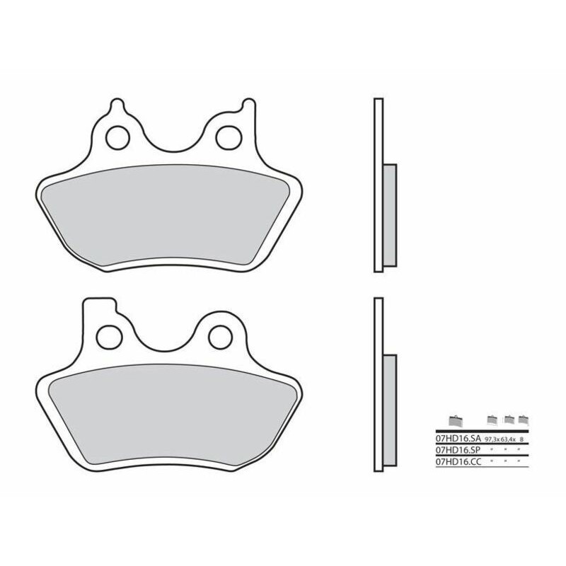 Pastillas de freno sinterizadas Harley Davidson Brembo