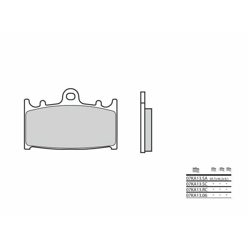 Pastillas de freno sinterizadas Suzuki GSX-R 600 Brembo