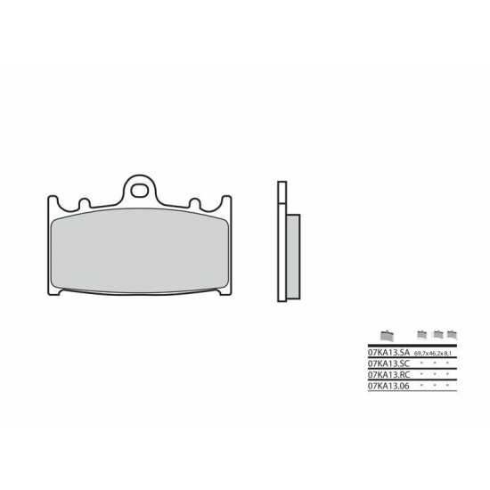 Pastillas de freno sinterizadas Suzuki GSX-R 600 Brembo