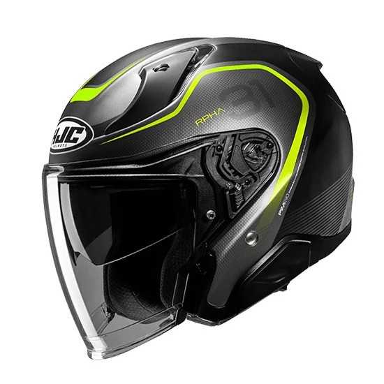 Casco HJC RPHA 31 Kouv Negro/Amarillo Fluor