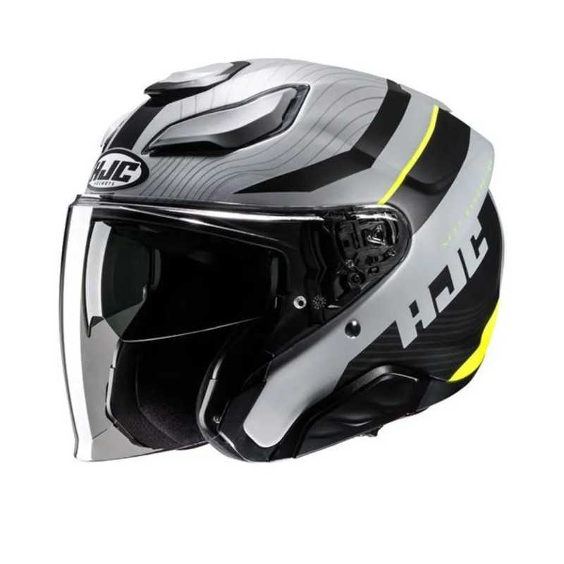 Casco HJC F31 Naby Gris/Negro/Amarillo Fluor