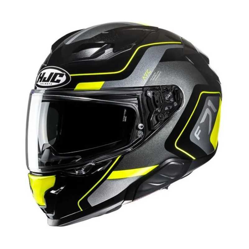 Casco HJC F71 Arcan Negro/Gris/Amarillo Fluor
